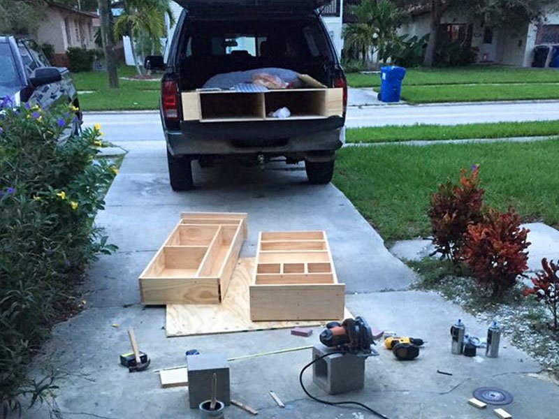 he-quit-his-job-and-began-turning-the-back-of-his-truck-into-a-living-space-using-only-a-small-table-saw-and-a-drill