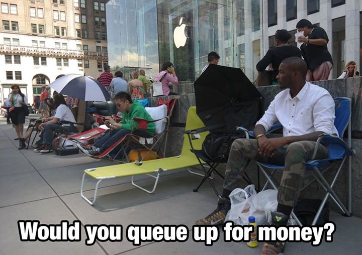 Queue for an iPhone