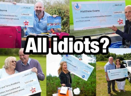 Why do people who win the lottery tell the newspapers? [Money does not make you happy]