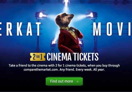 2 for 1 Cinema Cheeky Trick = £3 or less for a year! (Compare the Market Movies) via Travel Insurance