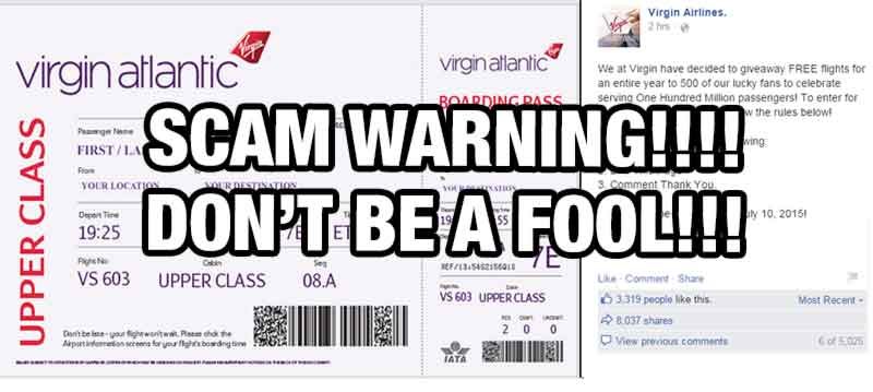 The Facebook Airline Ticket Scam