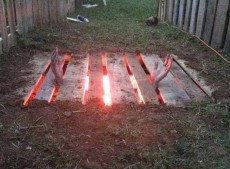 Cheap Halloween – 1 Pallet, 1 red light, some light digging, and a couple hands..