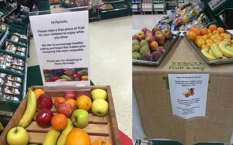 Tesco are still giving free fruit to children in store