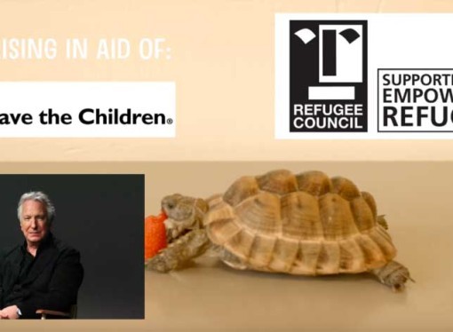 Alan Rickman’s last video = Easy FREE way to donate money towards Save the Children and Refugee Council