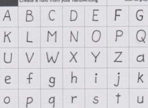Make your own FREE handwriting font
