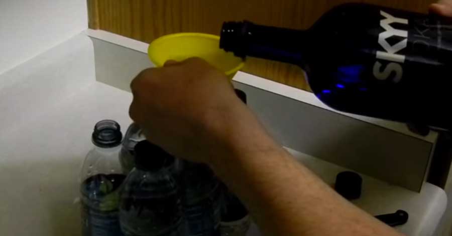 How to reseal a bottle of water (for smuggling alcohol into places)