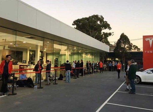 Will we see people making a profit from selling their space in the Tesla Model 3 car queues?