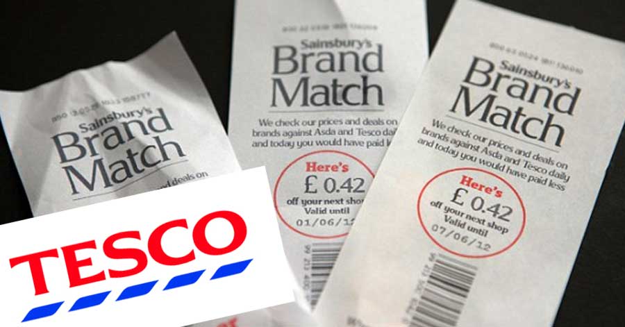 Tesco to accept Sainsbury’s Brand Match coupons