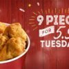 KFC brings back 9 piece bucket for £5.99