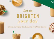 Free Starbucks Tall Handcrafted Latte 1-2pm (14th-23rd March)