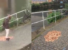 What happens when 15,000 2p coins are ‘mysteriously’ piled by a canal in London