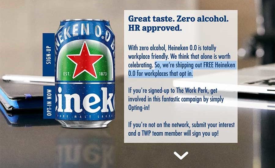 How to get sent crates of Heineken 0.0 sent to your workplace [April 24th 2020]
