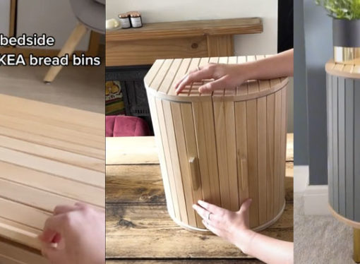 Turning two bread bins into a stunning bedside table (that looks like a £120 one)