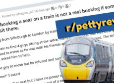 Apparently booking a seat on a train is not a real booking if someone else decides to sit there