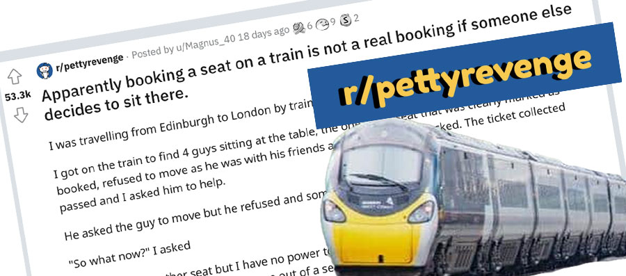 Apparently booking a seat on a train is not a real booking if someone else decides to sit there