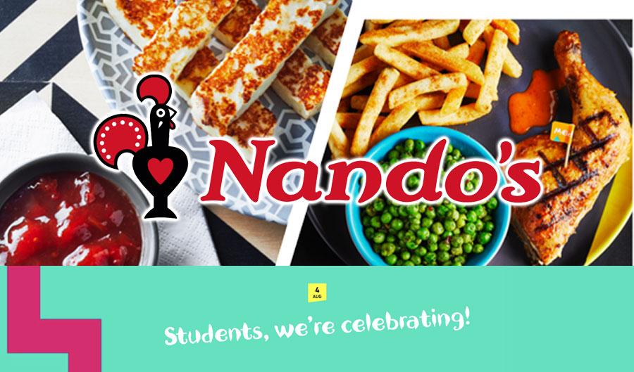 Free Nando’s Quarter Chicken or Starter for 2022 GCSE / A Level / Higher’s / National 5’s / Results Students (£7 min spend required)