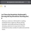 Are McDonalds bringing ALL DAY Breakfast to the UK? Short answer: No