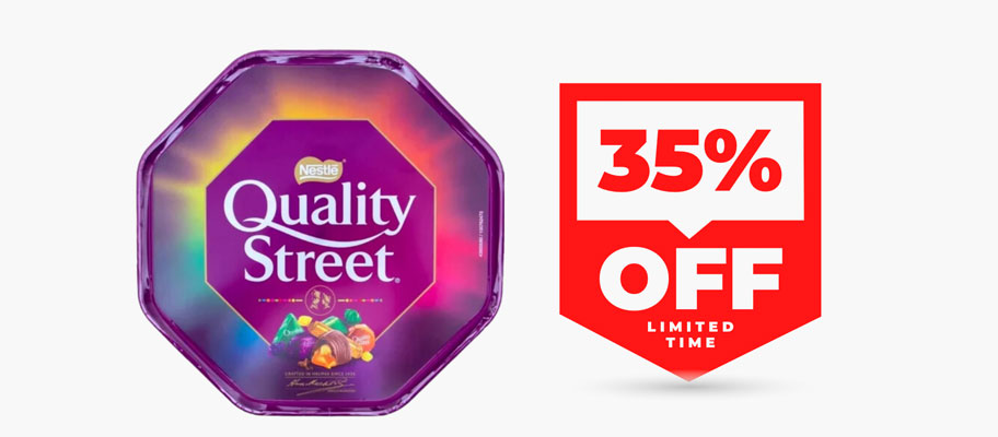 How to grab a 600g Quality Street tub for just £3.89