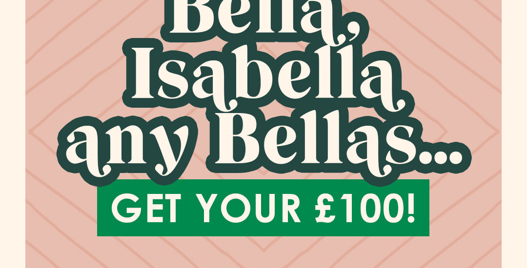 Named Bella? Bella Italia Will Give You £100 Off This April 30th (includes T&Cs)