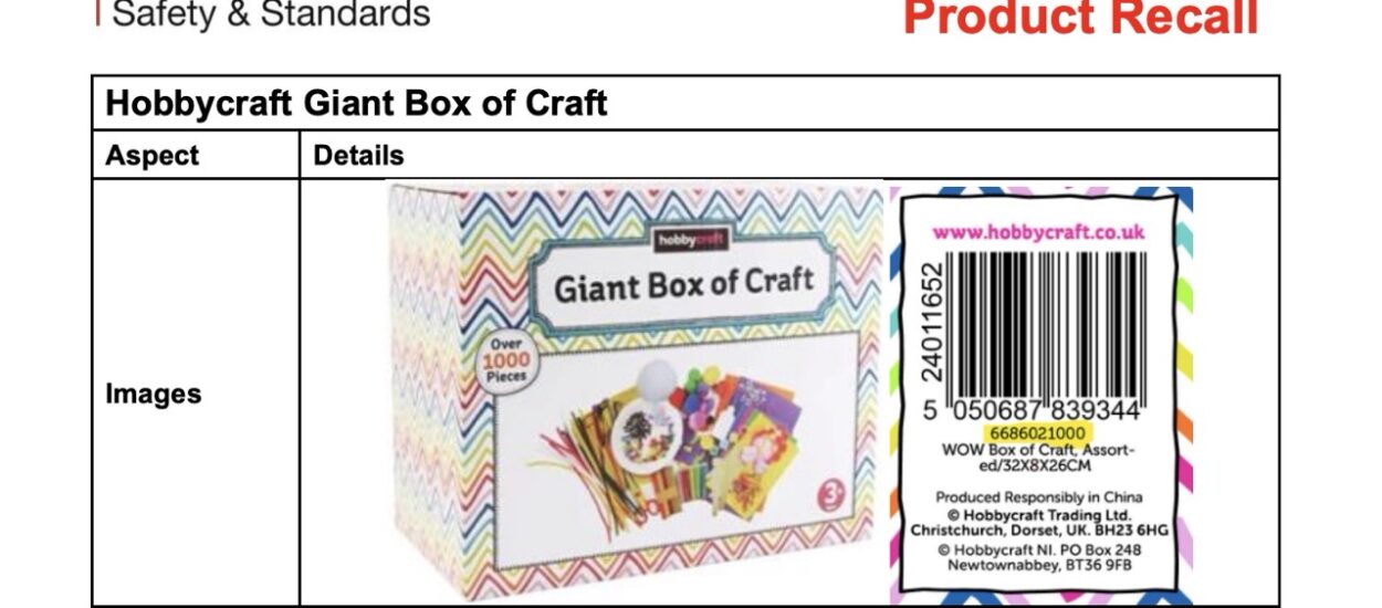 Hobbycraft Sand Contains Asbestos (UPDATE: NOW ACTUALLY RECALLED) &ndash; Is it just Hobbycraft? Hobbycraft Withdraws Craft Kits